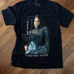 Black JANET JACKSON Official Concert  Tee - Short Sleeve